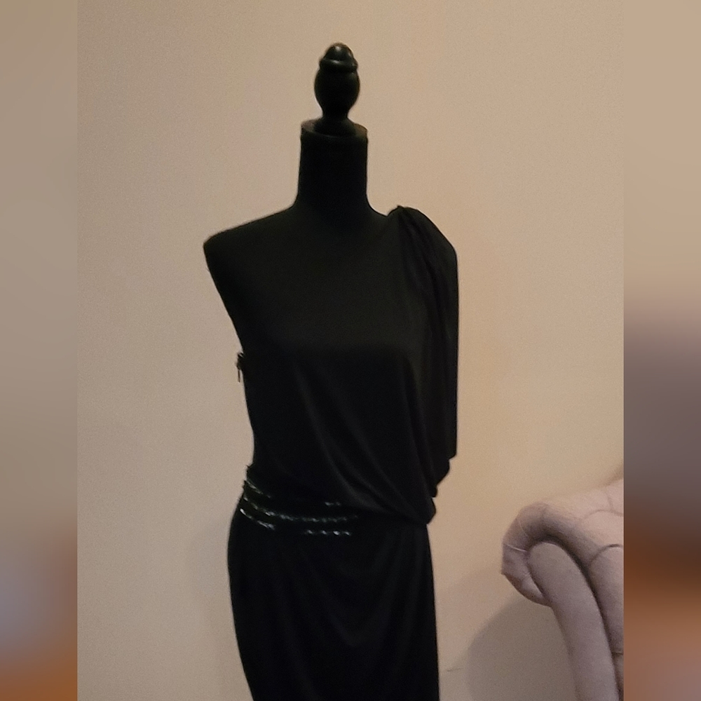 Black one shoulder dress